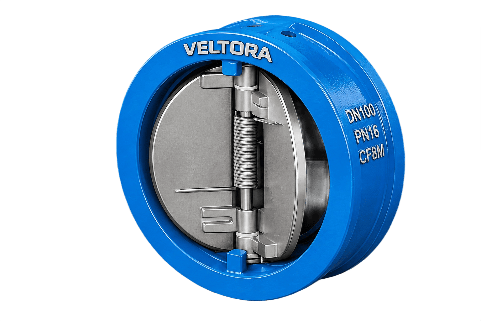 Wafer Type Dual Plate Check Valve (Blue Body – Industrial)